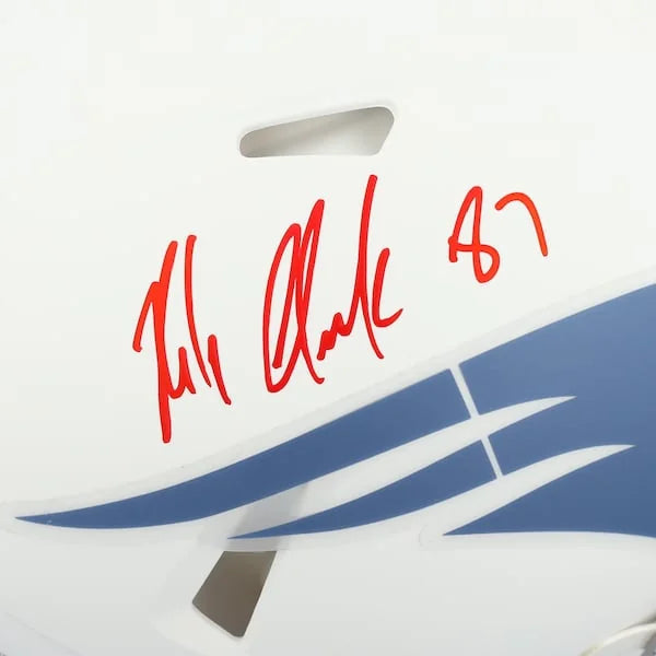 Rob Gronkowski Signed Patriots Riddell Rivalry Speed Helmet | Authenticated