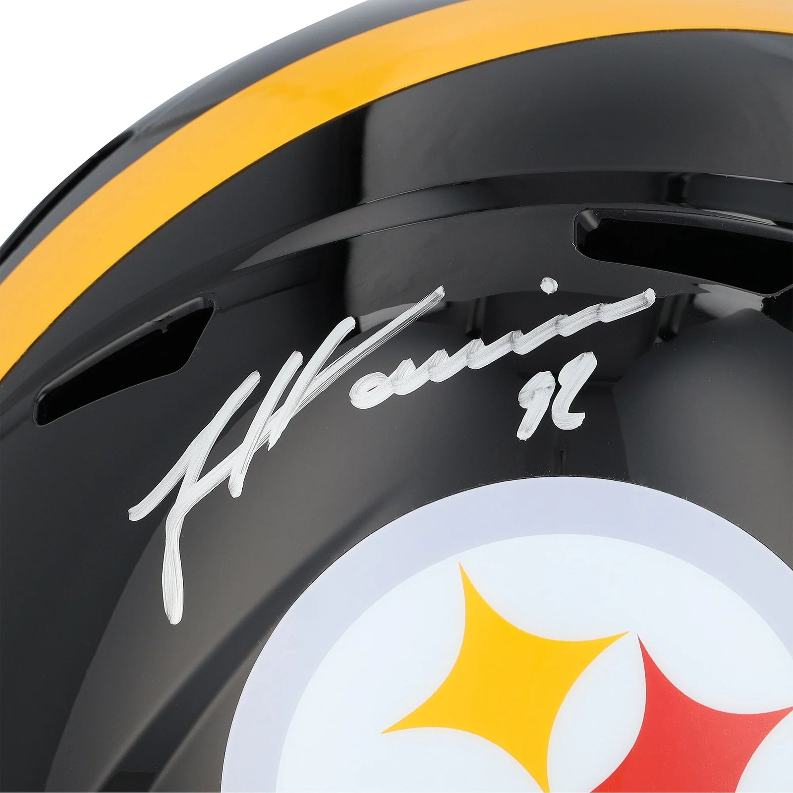 James Harrison Signed Riddell Speed Replica Helmet | Pittsburgh Steelers