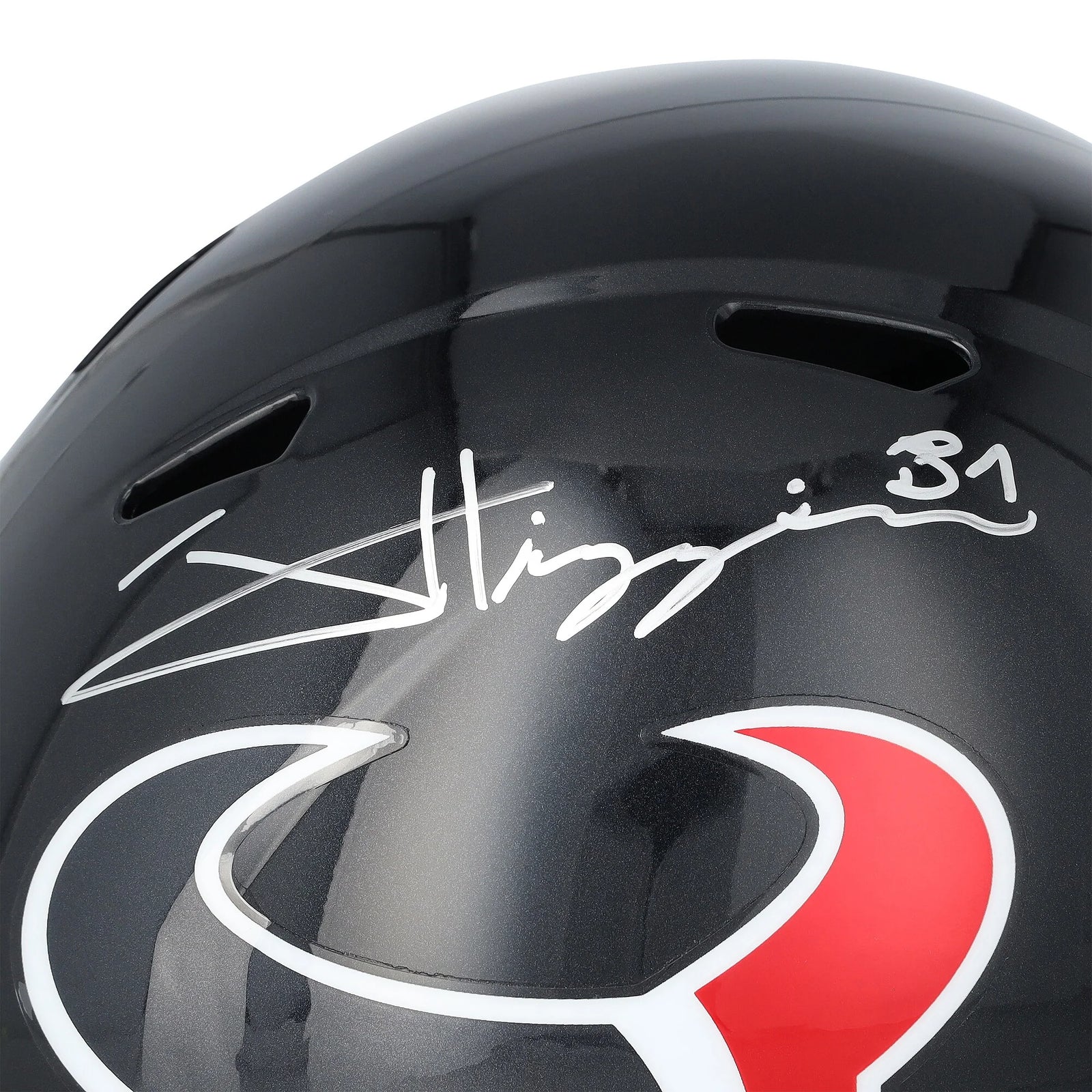Jayden Higgins Signed Houston Texans Riddell Speed Replica Helmet | Authenticated