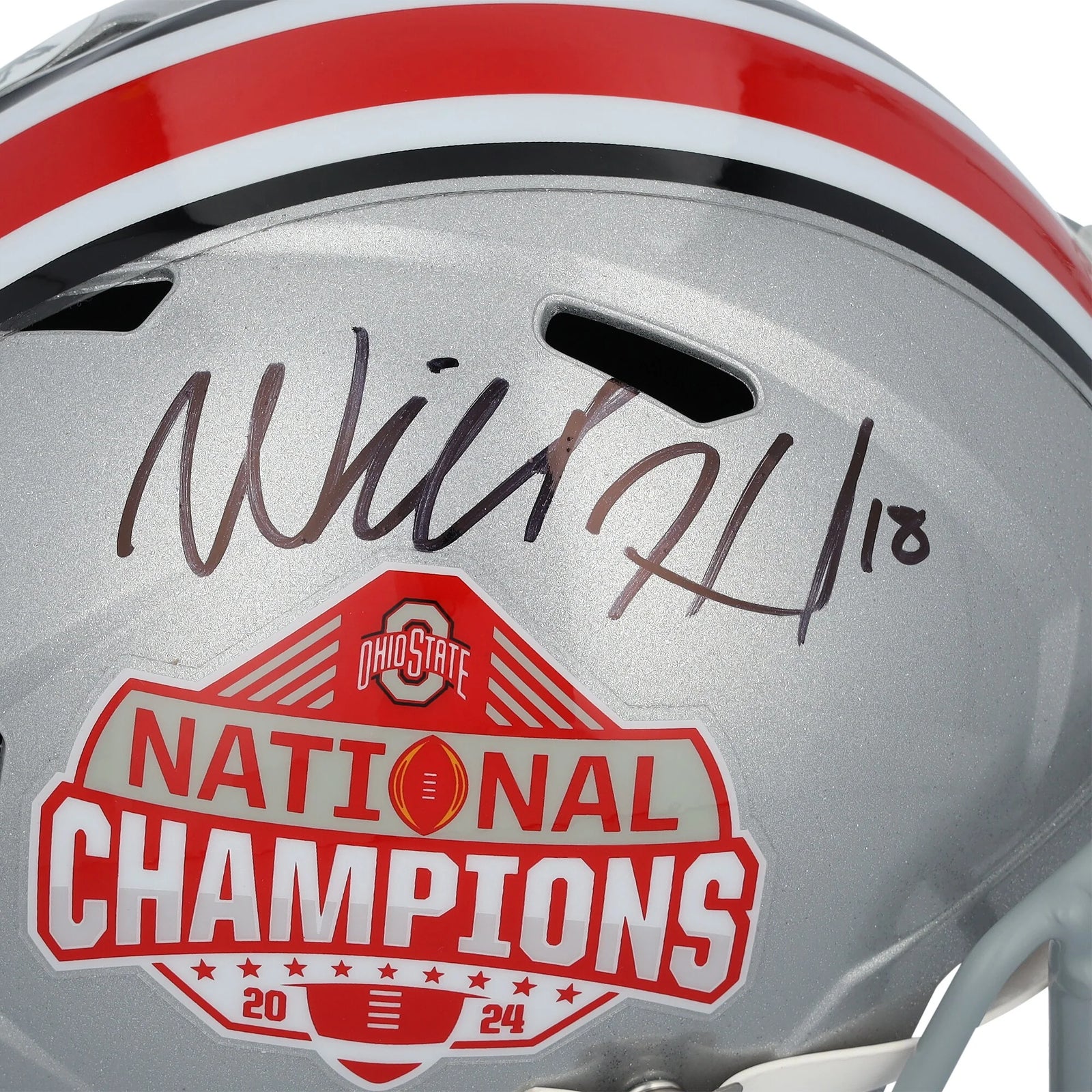 Will Howard Signed Ohio State Buckeyes Helmet | 2024 College Football Playoff National Cha