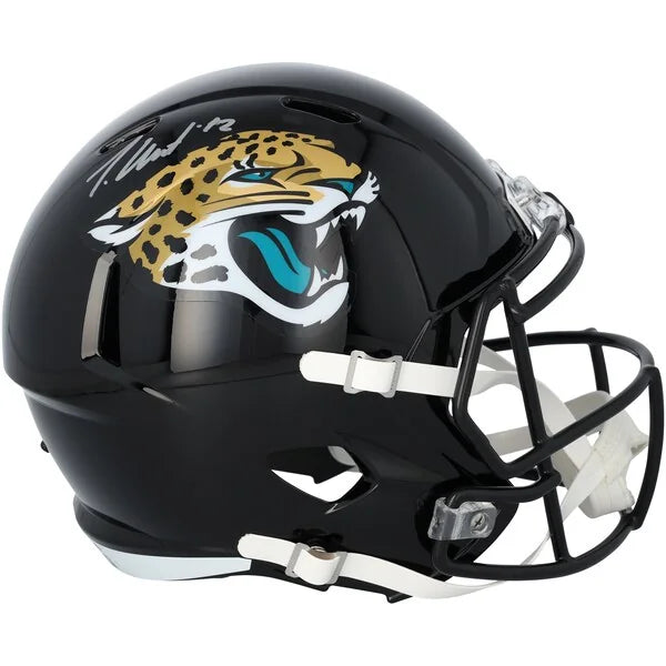 Travis Hunter Signed Jaguars Riddell Speed Replica Helmet | Authenticated