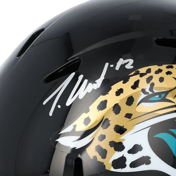 Travis Hunter Signed Jaguars Riddell Speed Replica Helmet | Authenticated