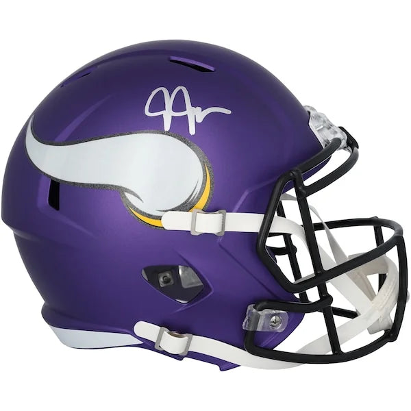 Justin Jefferson Signed Riddell Speed Replica Helmet | Minnesota Vikings