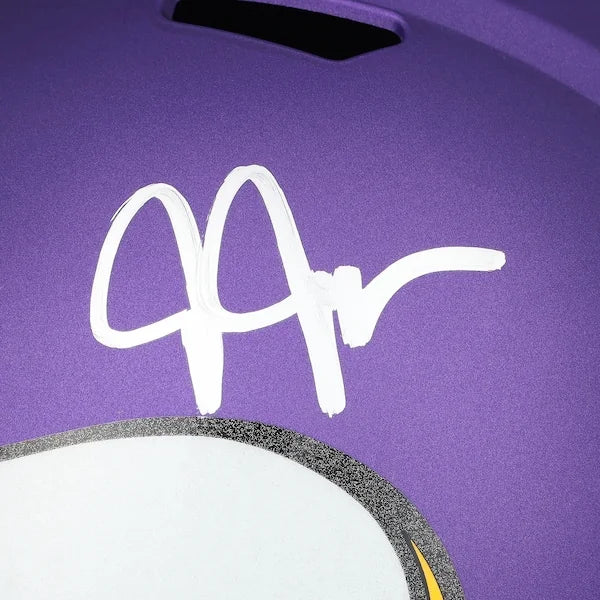 Justin Jefferson Signed Riddell Speed Replica Helmet | Minnesota Vikings