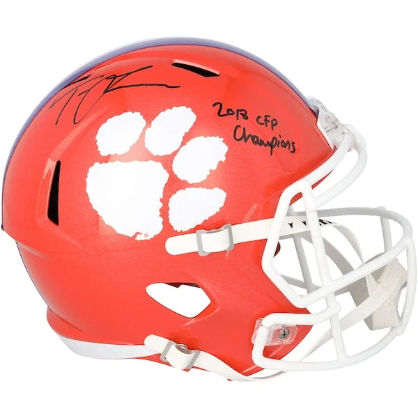 Trevor Lawrence Signed Clemson Tigers Riddell Helmet | 2018 CFP Champions