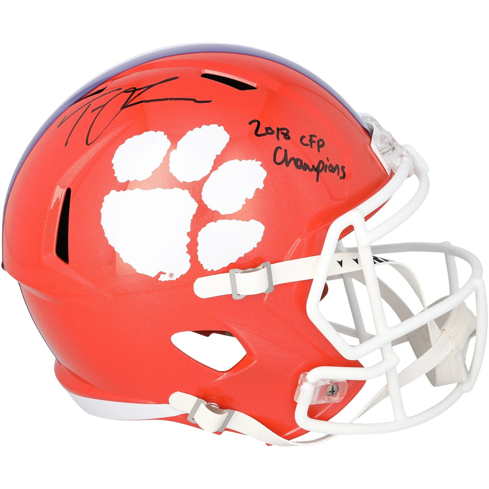 Trevor Lawrence Signed Clemson Tigers Riddell Helmet | 2018 CFP Champions