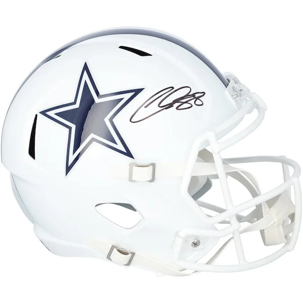 CeeDee Lamb Dallas Cowboys Autographed Fanatics Authentic Riddell 2022 Alternate Speed Replica Helmet - F
