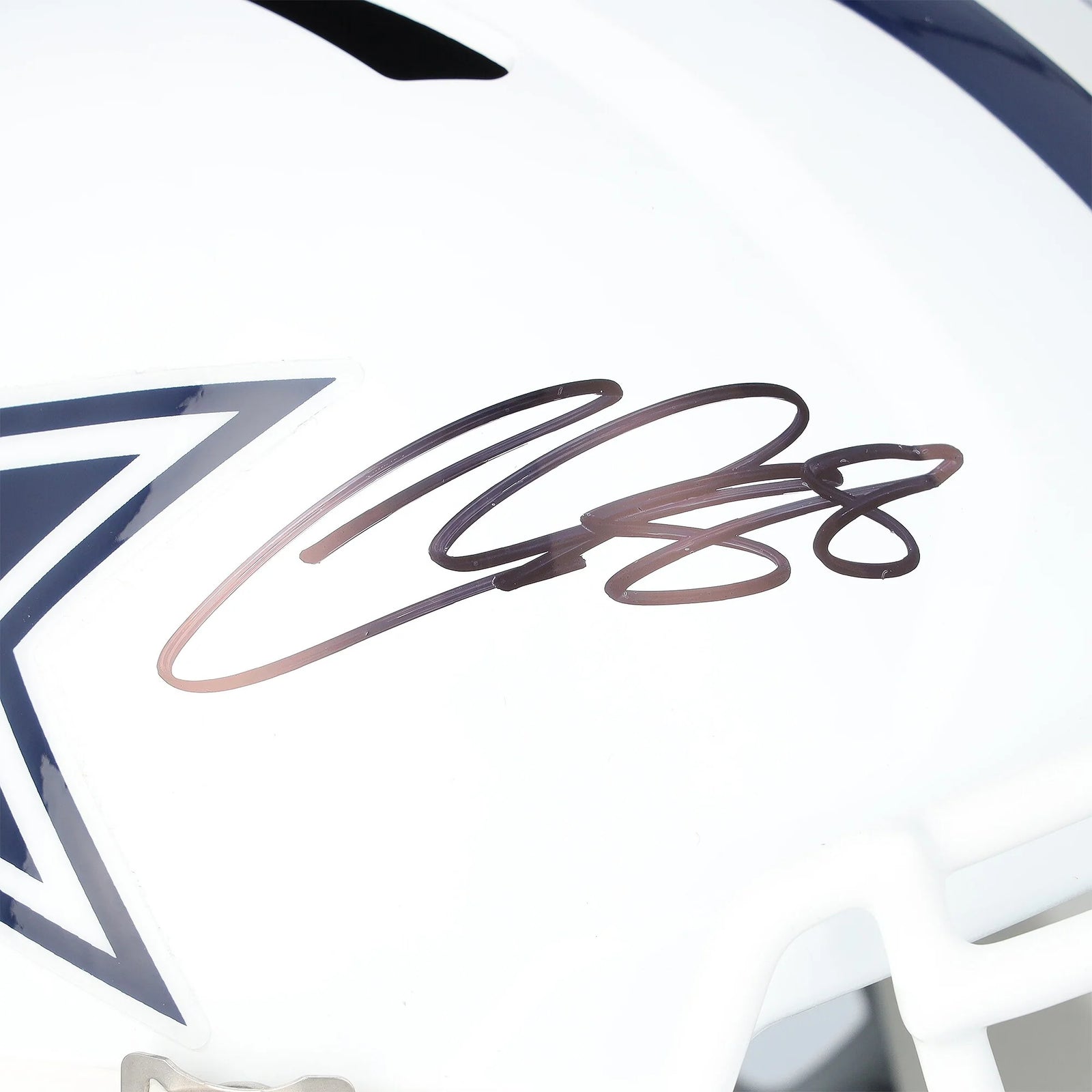 CeeDee Lamb Dallas Cowboys Autographed Fanatics Authentic Riddell 2022 Alternate Speed Replica Helmet - F