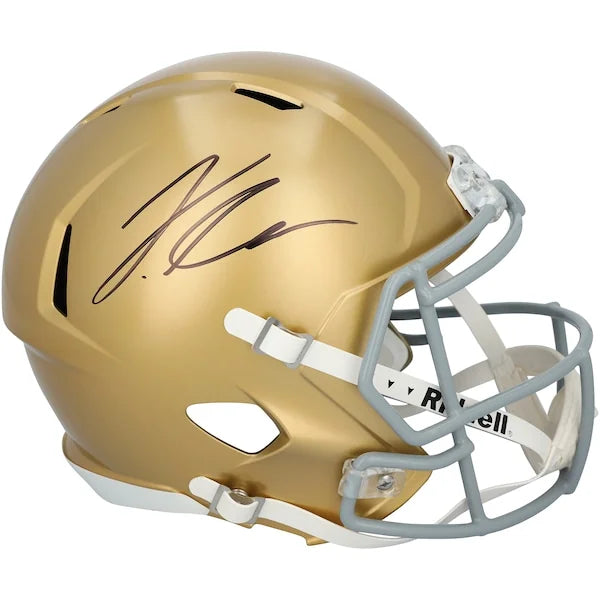Jeremiyah Love Signed Notre Dame Fighting Irish Riddell Speed Replica Helmet