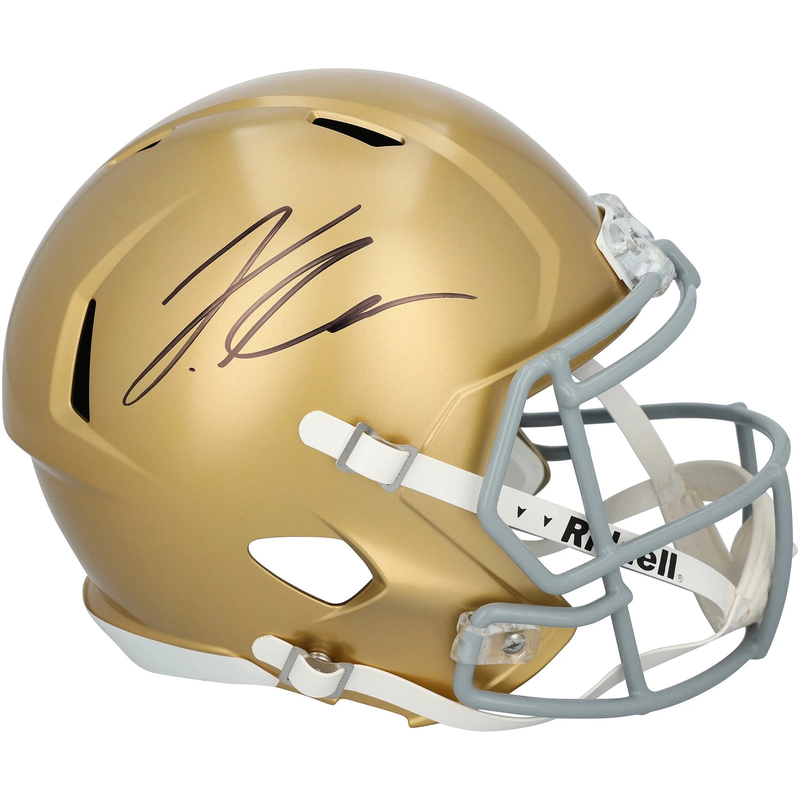 Jeremiyah Love Signed Notre Dame Fighting Irish Riddell Speed Replica Helmet
