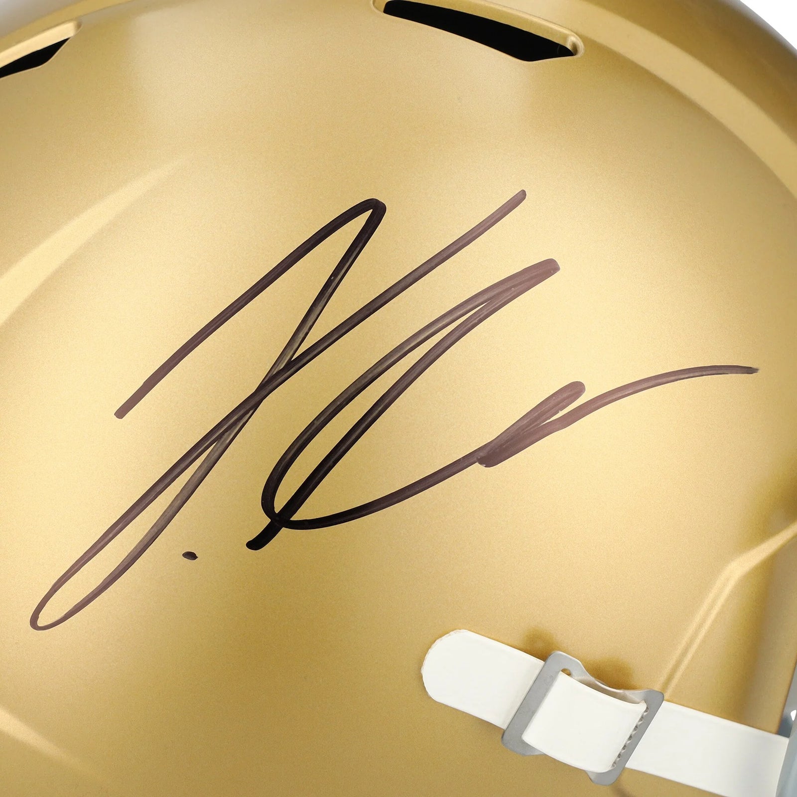 Jeremiyah Love Signed Notre Dame Fighting Irish Riddell Speed Replica Helmet