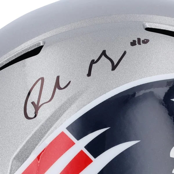 Drake Maye Signed Patriots Riddell Speed Replica Helmet | Authenticated | WRHLTMA0235