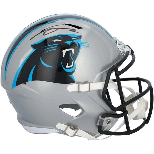Tetairoa McMillan Signed Carolina Panthers Riddell Speed Replica Helmet