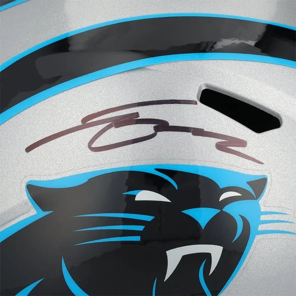 Tetairoa McMillan Signed Carolina Panthers Riddell Speed Replica Helmet
