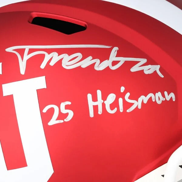 Fernando Mendoza Signed Indiana Hoosiers Riddell Speed Helmet | 25 Heisman Inscription