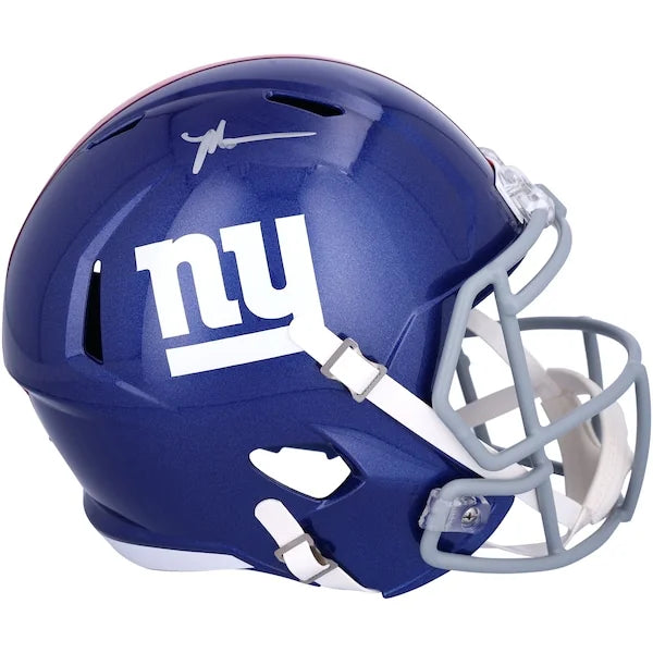 Malik Nabers Signed Riddell Speed Replica Helmet | Giants
