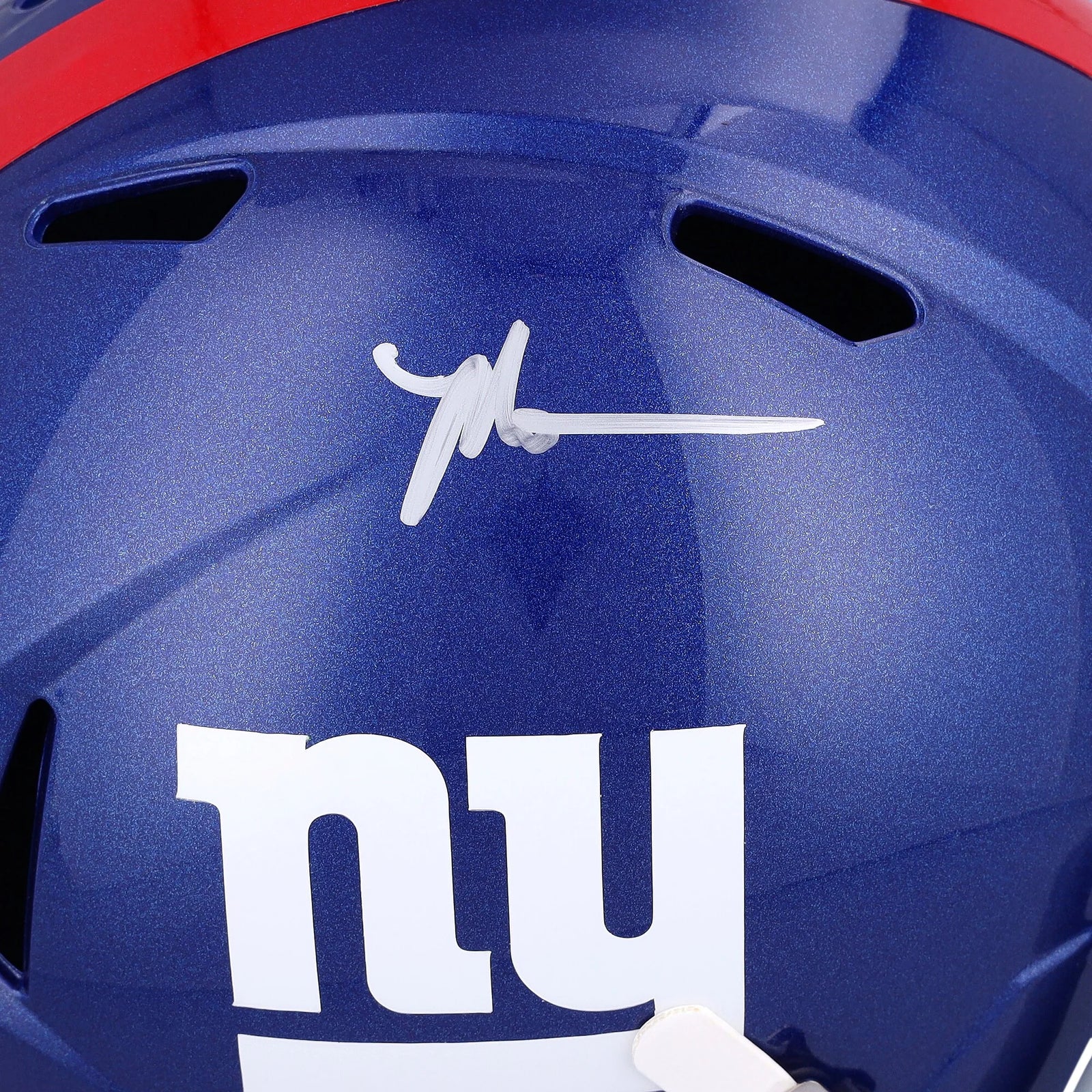 Malik Nabers Signed Riddell Speed Replica Helmet | Giants