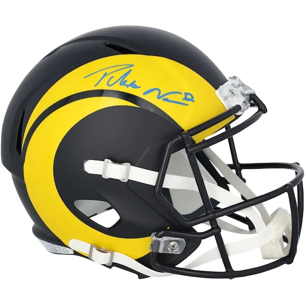 Puka Nacua Signed Riddell Rivalry Speed Replica Helmet | Los Angeles Rams