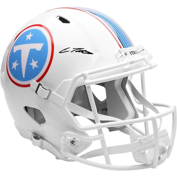 Carnell Tate Signed Tennessee Titans Riddell Speed Replica Helmet | Authenticated
