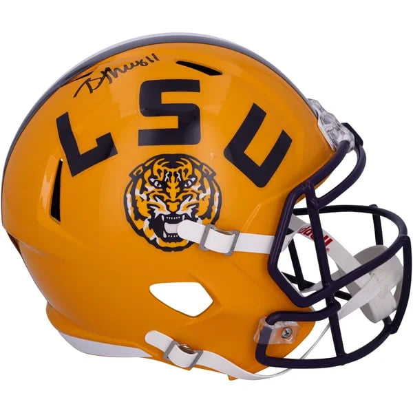 Brian Thomas Jr Signed LSU Tigers Riddell Speed Replica Helmet | WRHLTTH0048