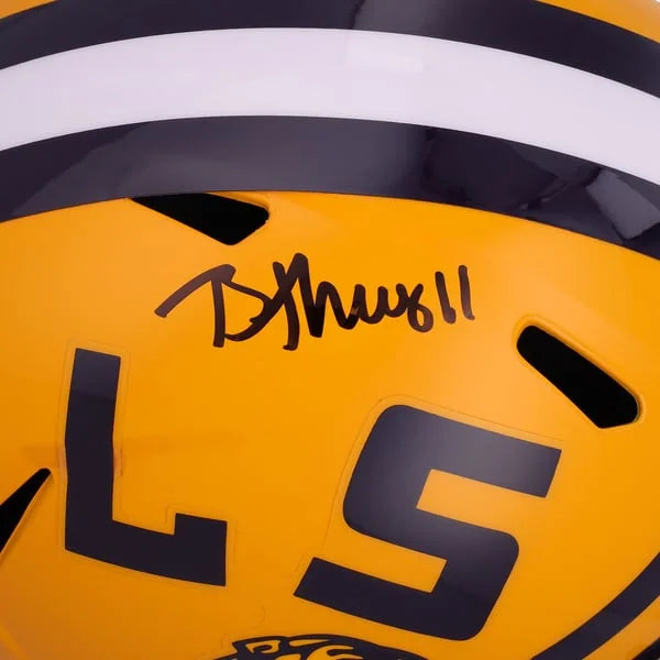 Brian Thomas Jr Signed LSU Tigers Riddell Speed Replica Helmet | WRHLTTH0048