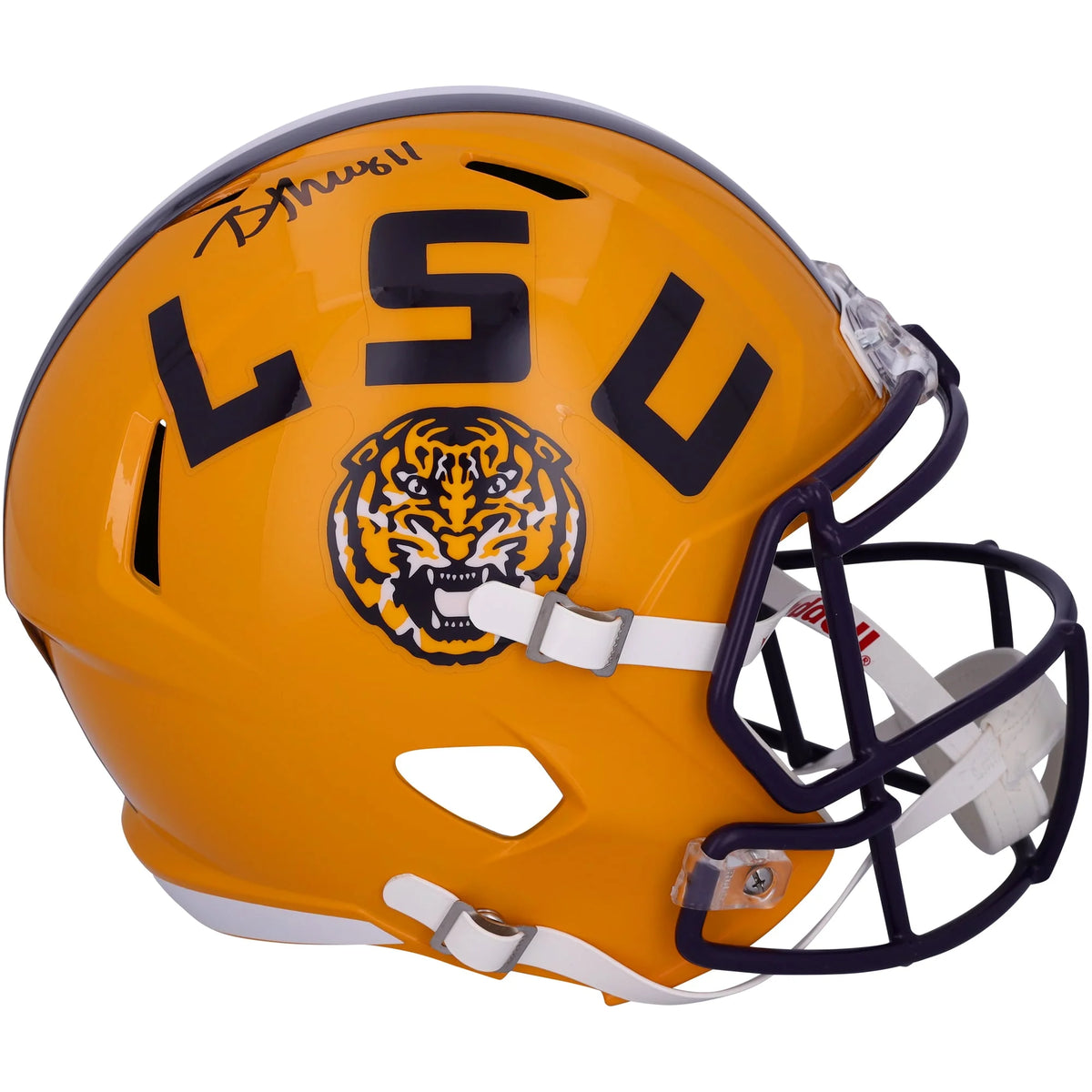 Brian Thomas Jr Signed LSU Tigers Riddell Speed Replica Helmet | WRHLTTH0048