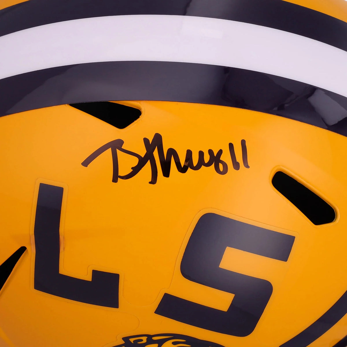Brian Thomas Jr Signed LSU Tigers Riddell Speed Replica Helmet | WRHLTTH0048