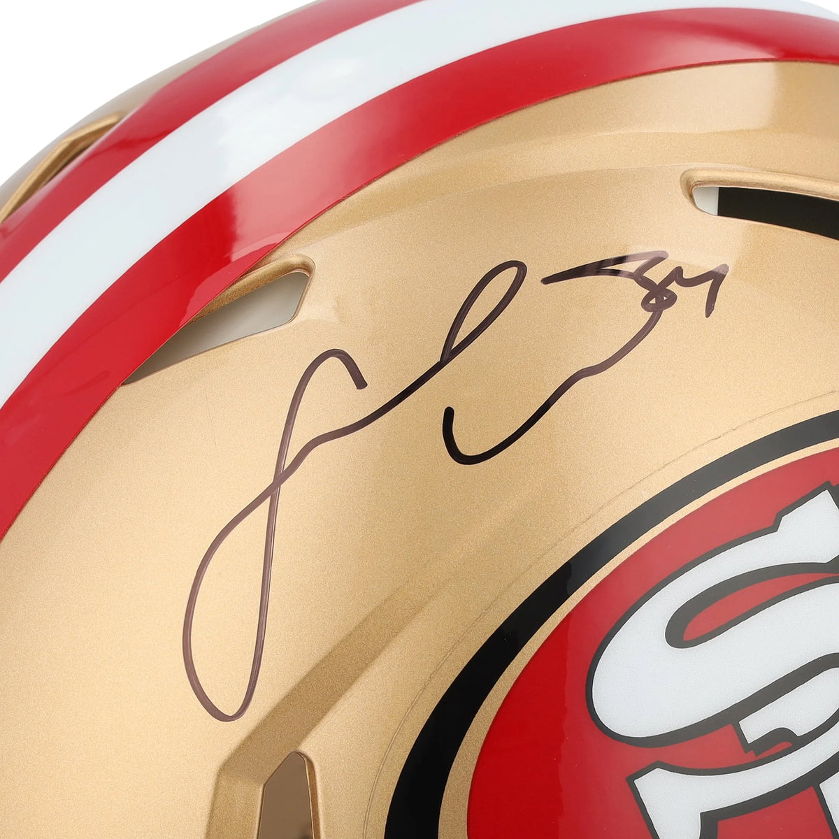 Fred Warner Signed 49ers Riddell 80th Anniversary Helmet | Authenticated | WRHLTWA0175