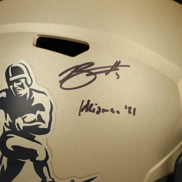 Bryce Young Signed Alabama Crimson Tide Riddell Gold Heisman Helmet | 2021 Inscription