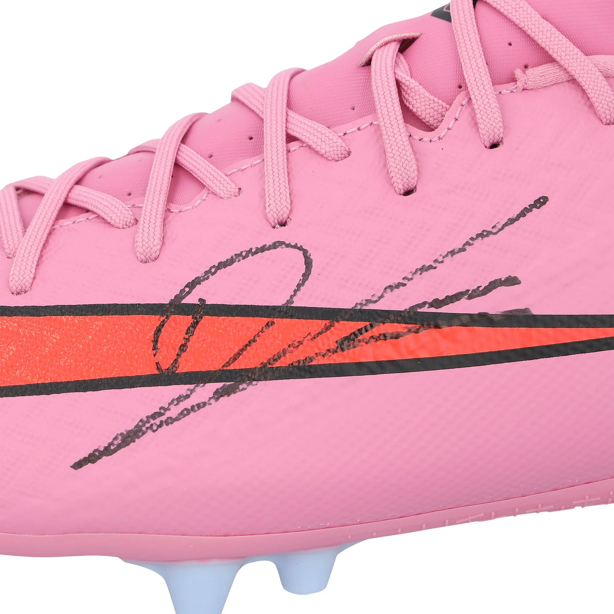 Robert Lewandowski Signed Pink Nike Mercurial Soccer Cleat | Barcelona | WSHOELE0005