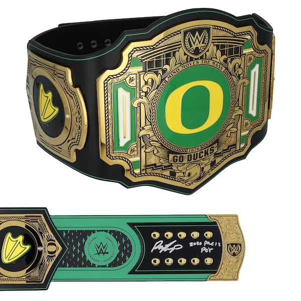 Payton Pritchard Signed WWE Legacy Title Belt | 2020 Pac-12 POY Inscription