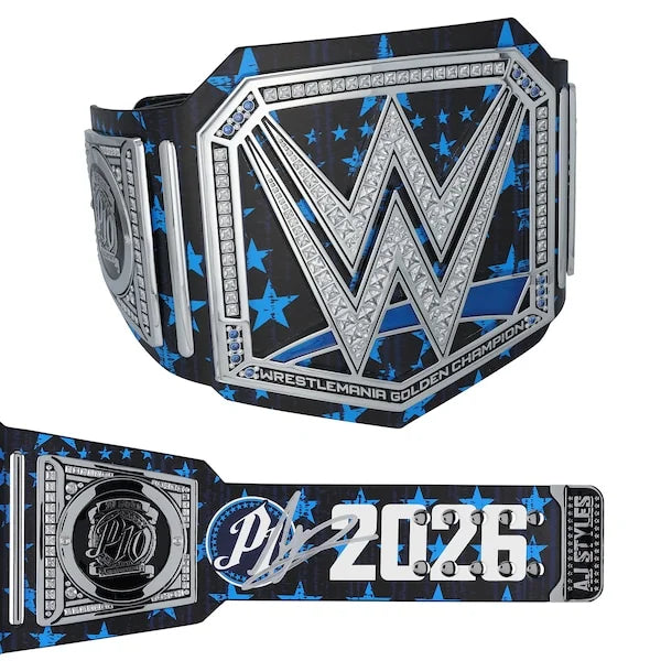 AJ Styles Signed WWE Championship Replica Belt | 10th Anniversary