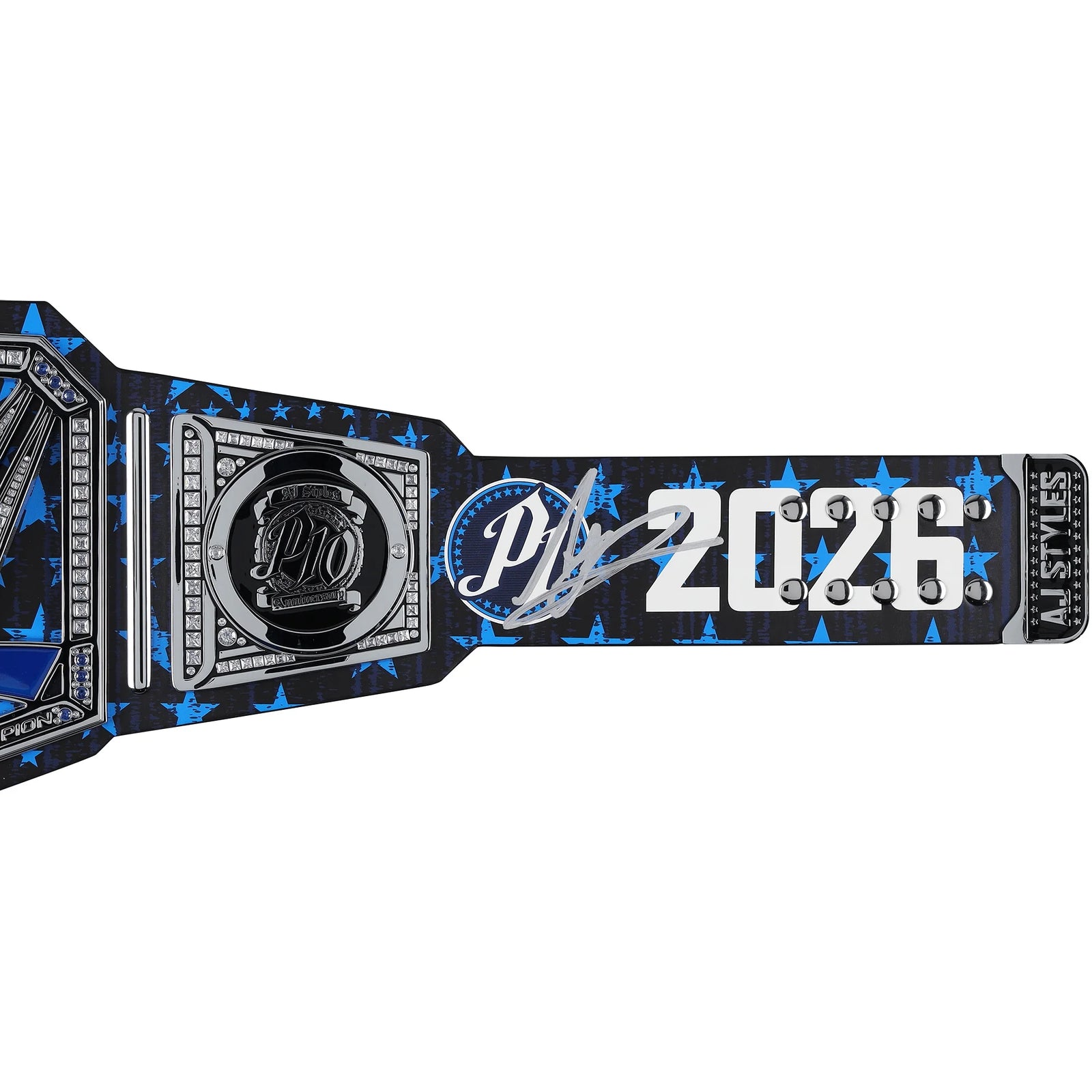 AJ Styles Signed WWE Championship Replica Belt | 10th Anniversary
