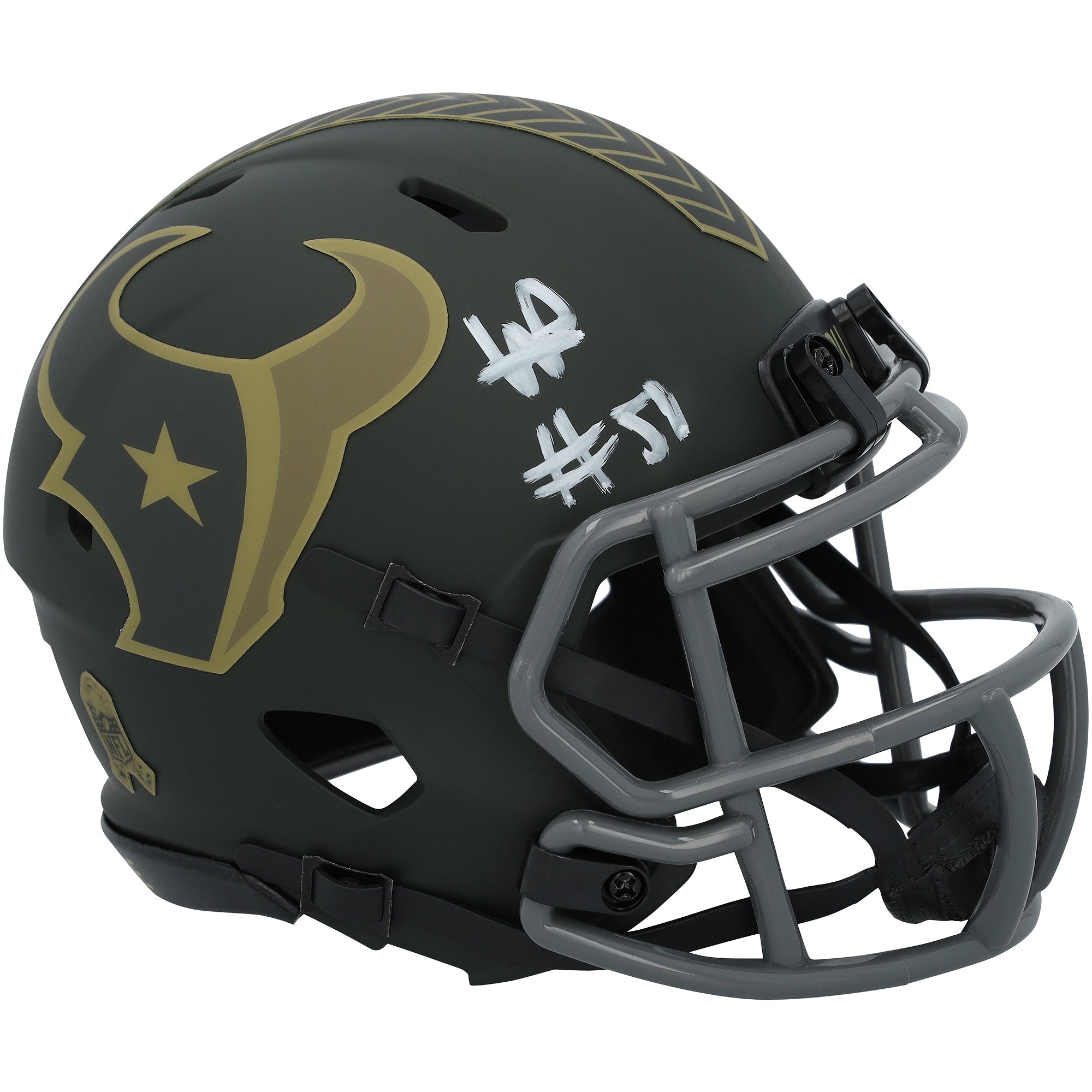 Will Anderson Jr. Houston Texans Autographed Riddell 2025 Salute To Service Speed Mini Helmet