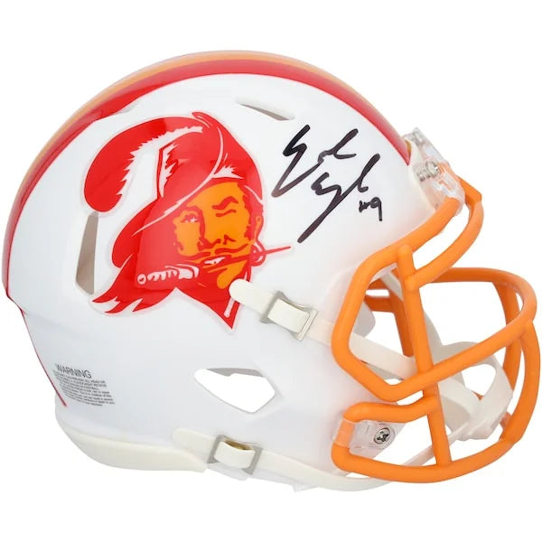 Emeka Egbuka Signed Tampa Bay Buccaneers 1976-96 Throwback Mini Helmet