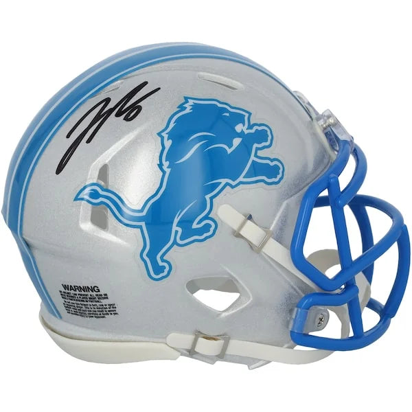 Jahmyr Gibbs Signed Detroit Lions Riddell Mini Helmet | 2024