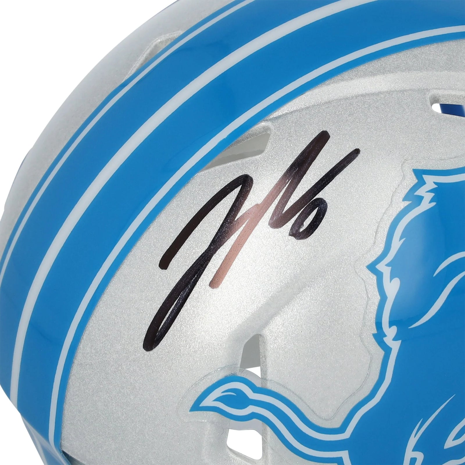 Jahmyr Gibbs Signed Detroit Lions Riddell Mini Helmet | 2024