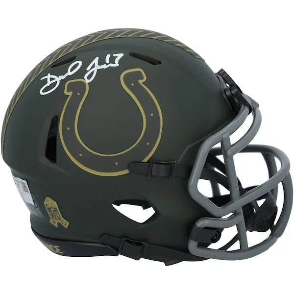 Daniel Jones Signed Colts 2025 Salute To Service Mini Helmet | Authenticated