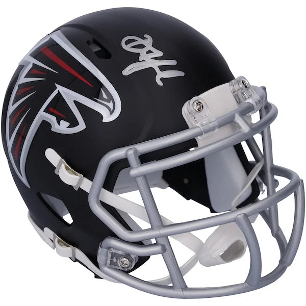 Drake London Signed Riddell Speed Mini Helmet | Atlanta Falcons