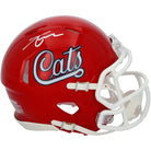 Tetairoa McMillan Arizona Wildcats Autographed Fanatics Authentic Riddell Red Cats Speed Mini Helmet