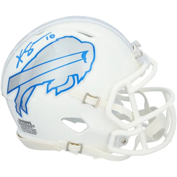 Khalil Shakir Signed Buffalo Bills Riddell Mini Helmet | 2025 Rivalry Speed