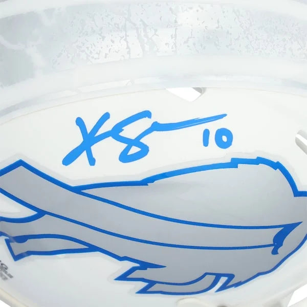 Khalil Shakir Signed Buffalo Bills Riddell Mini Helmet | 2025 Rivalry Speed
