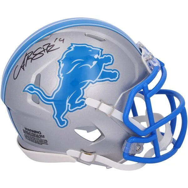 Amon-Ra St. Brown Signed Riddell Speed Mini Helmet | Detroit Lions