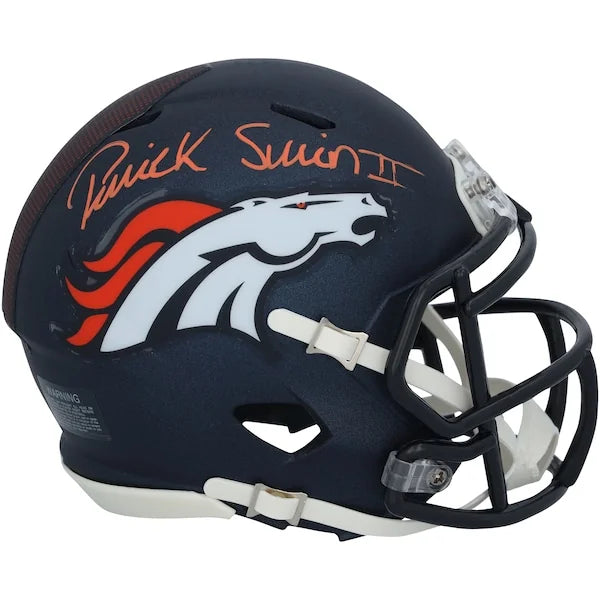 Patrick Surtain II Signed Broncos Mini Helmet 2024 Riddell Speed
