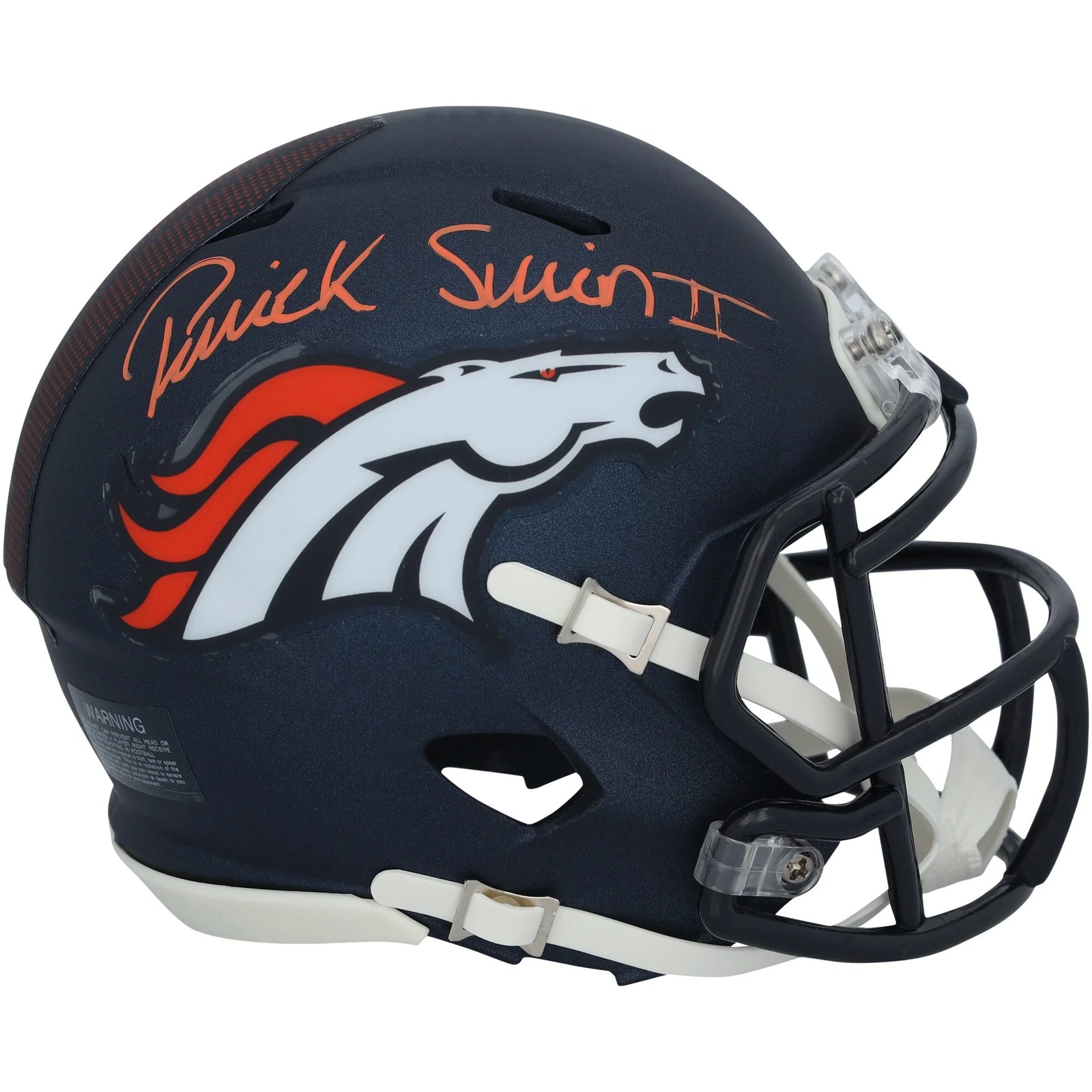 Patrick Surtain II Signed Broncos Mini Helmet 2024 Riddell Speed