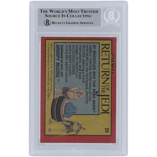 Micahel Gruska Star Wars Autographed 1983 Topps Return of the Jedi 20 BGS Authenticated Card - The Ballers Bank