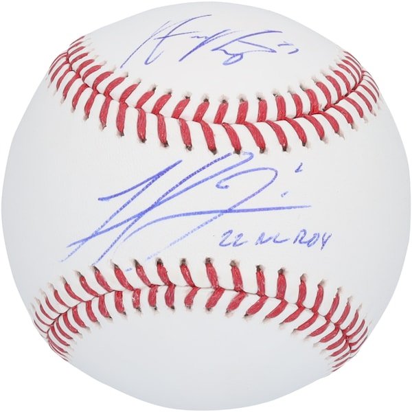 Michael Harris II & Austin Riley Atlanta Braves Autographed Fanatics Authentic Baseball with "22 NL ROY" Inscription - The Ballers Bank