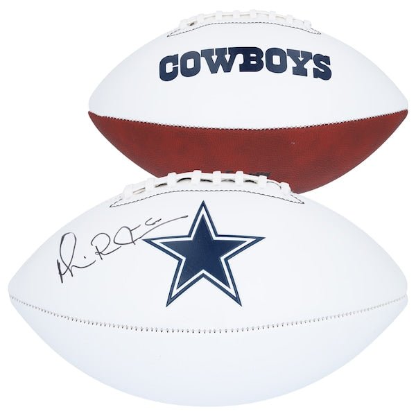 Michael Irvin Dallas Cowboys Autographed Fanatics Authentic Franklin White Panel Football - The Ballers Bank