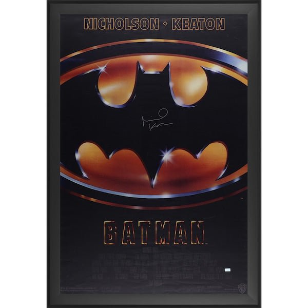 Michael Keaton Batman Autographed Fanatics Authentic Framed 27" x 40" Movie Poster - The Ballers Bank