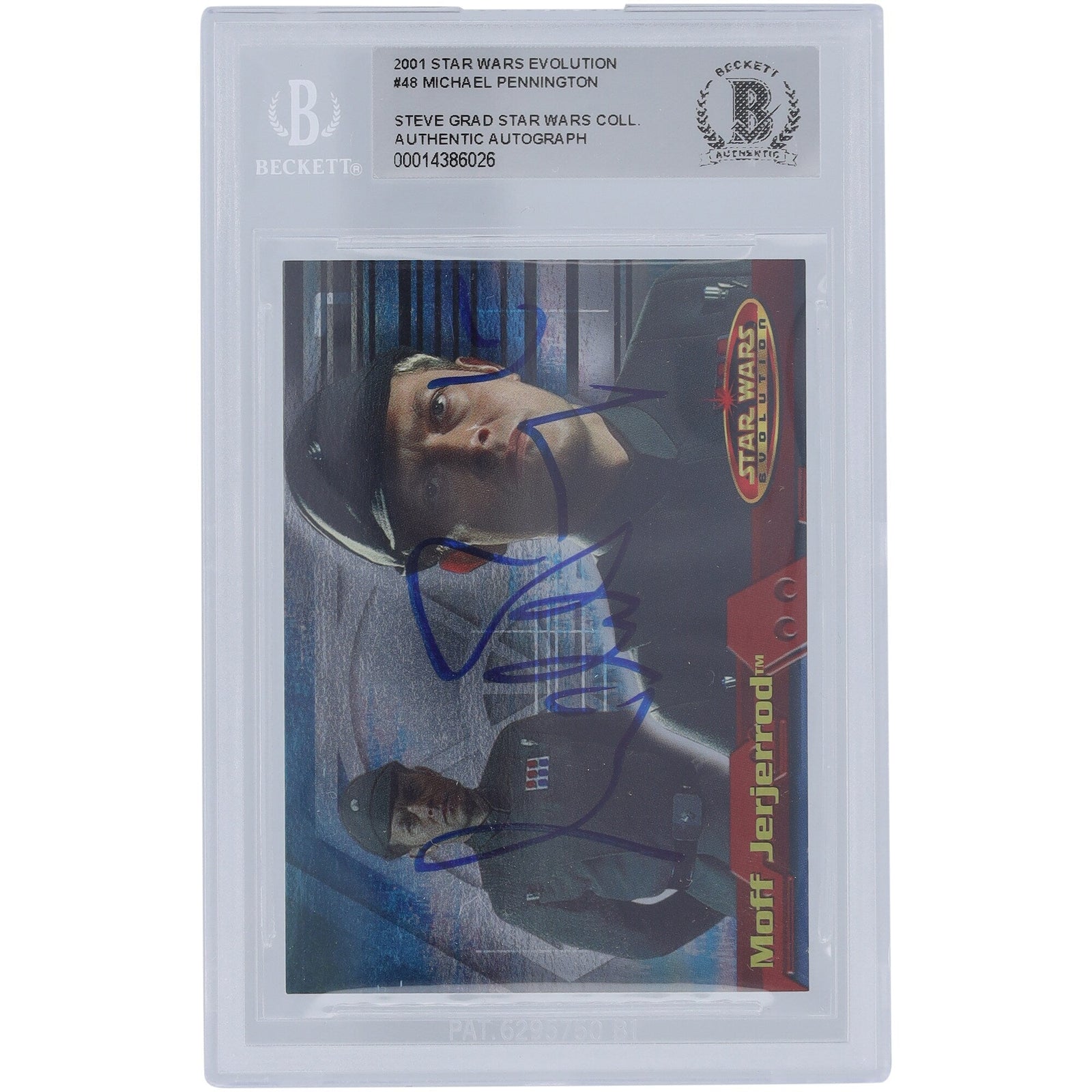 Michael Pennington Star Wars Autographed 2001 Topps Evolution 48 BGS Authenticated Card - The Ballers Bank